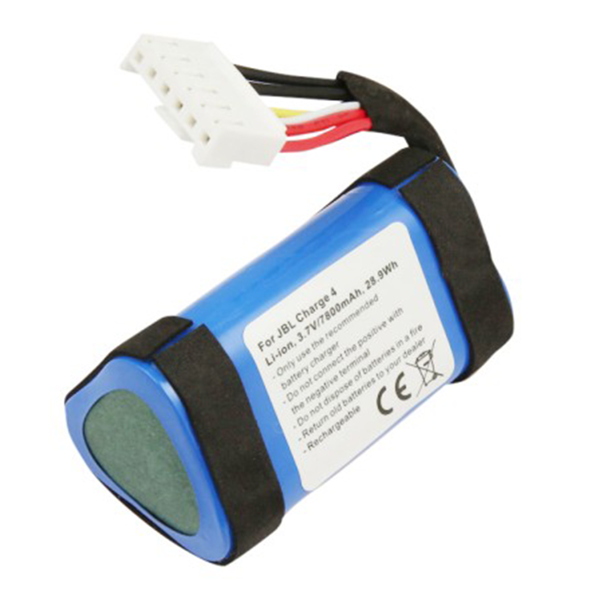Batteria blu per JBL Charge 4 con cavo e connettore, 3,7V, 7800mAh.