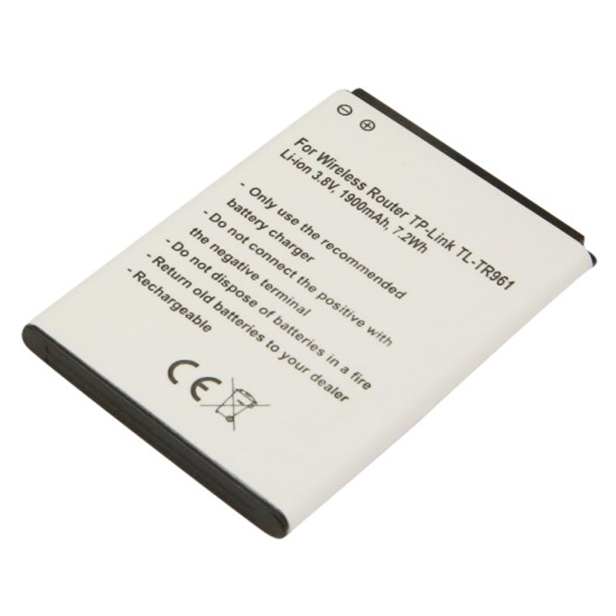 Batteria TP-Link TL-TR961, Li-ion 3.8V 1900mAh, marcata CE.