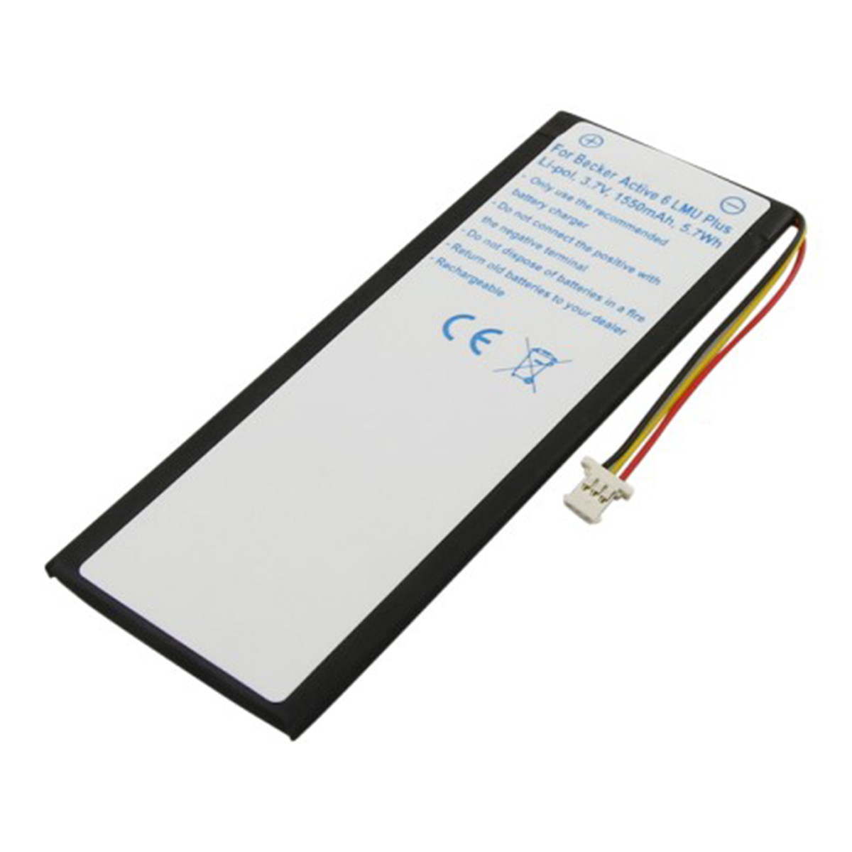 Una batteria Li-pol con cavo, 3,7V, 1550mAh, per Becker Active 6.