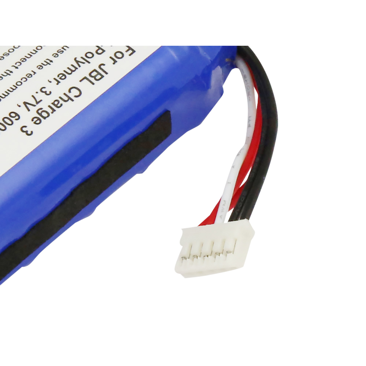 Batteria in polimero blu per JBL Charge 3, 3,7V, 600mAh, con cavi.