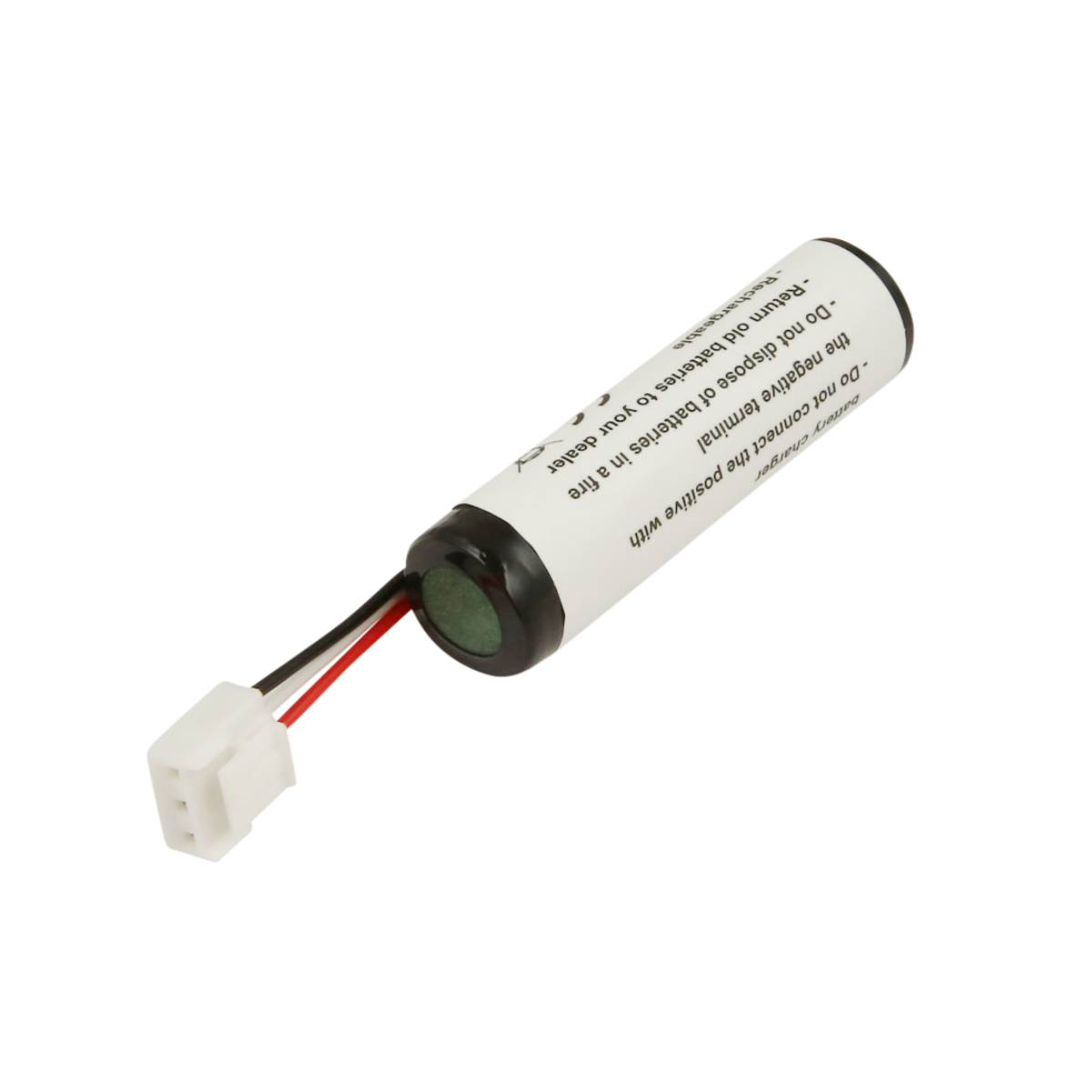 Una batteria ricaricabile con cavo e connettore.