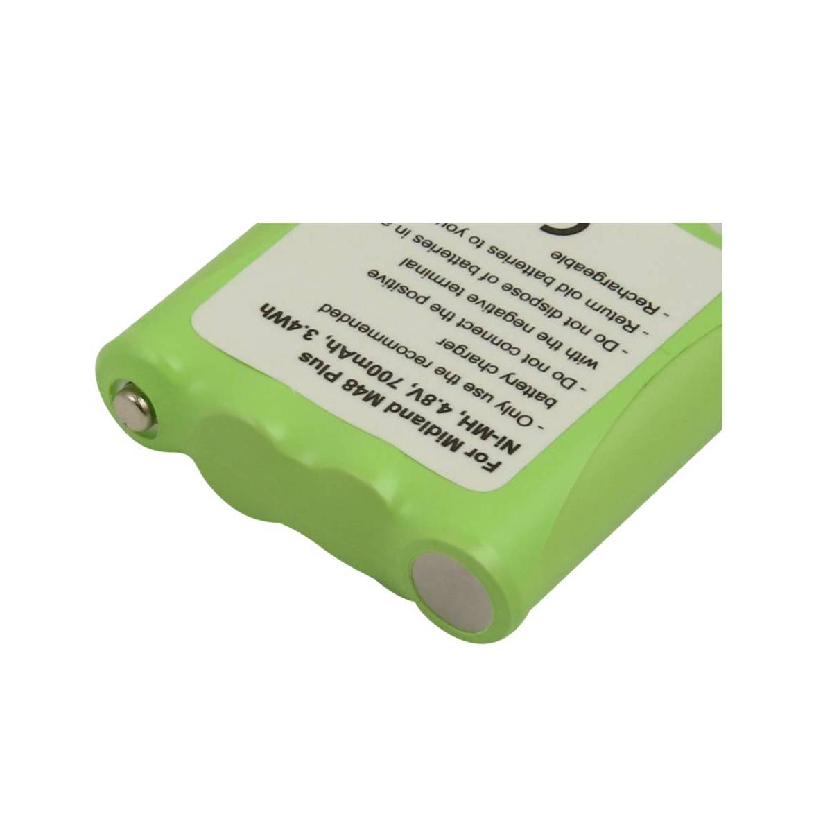 Batteria verde Ni-MH, 4,8V, 700mAh, per Midland M48 Plus.