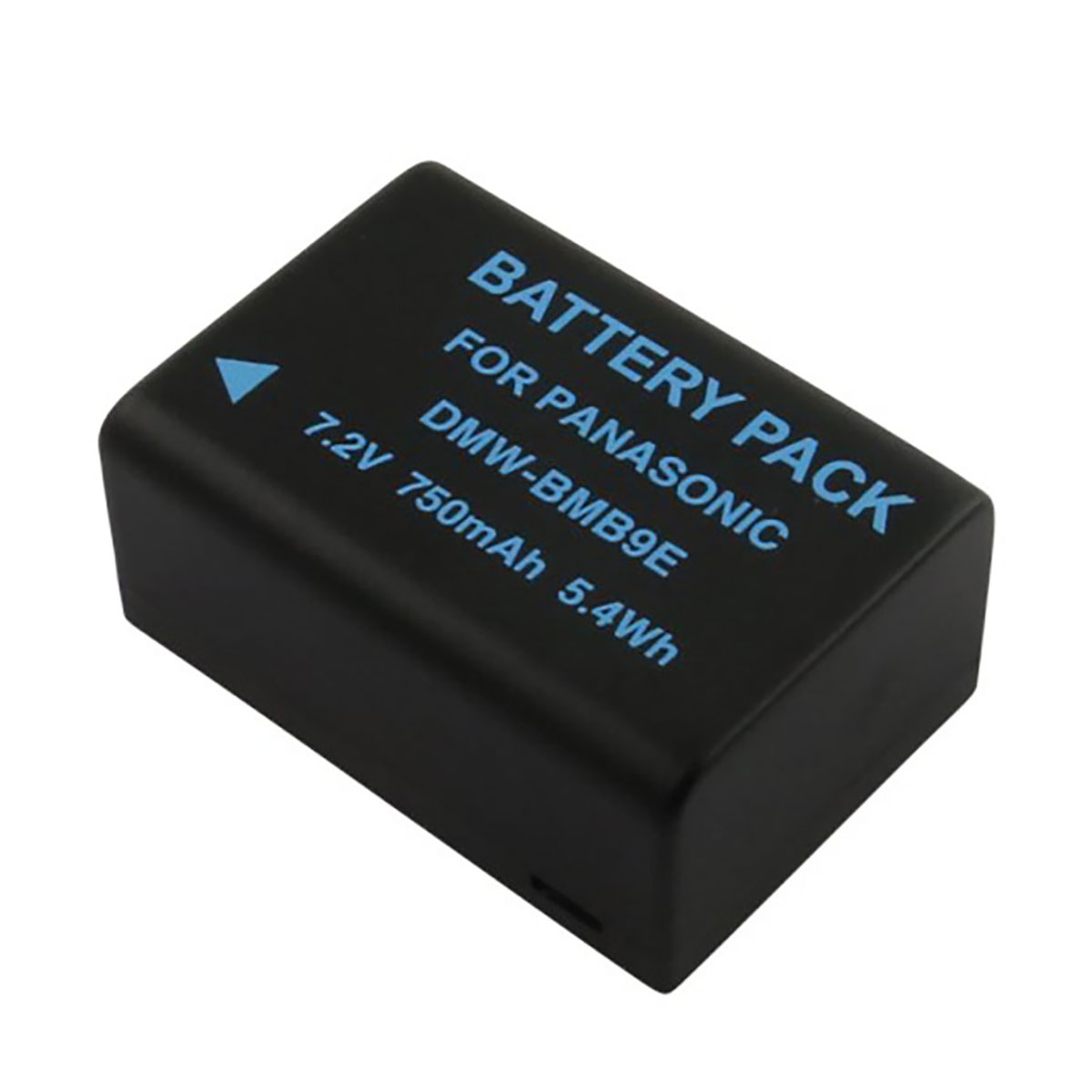 Batteria nera per Panasonic DMW-BMB9E, 7.2V 750mAh 5.4Wh.