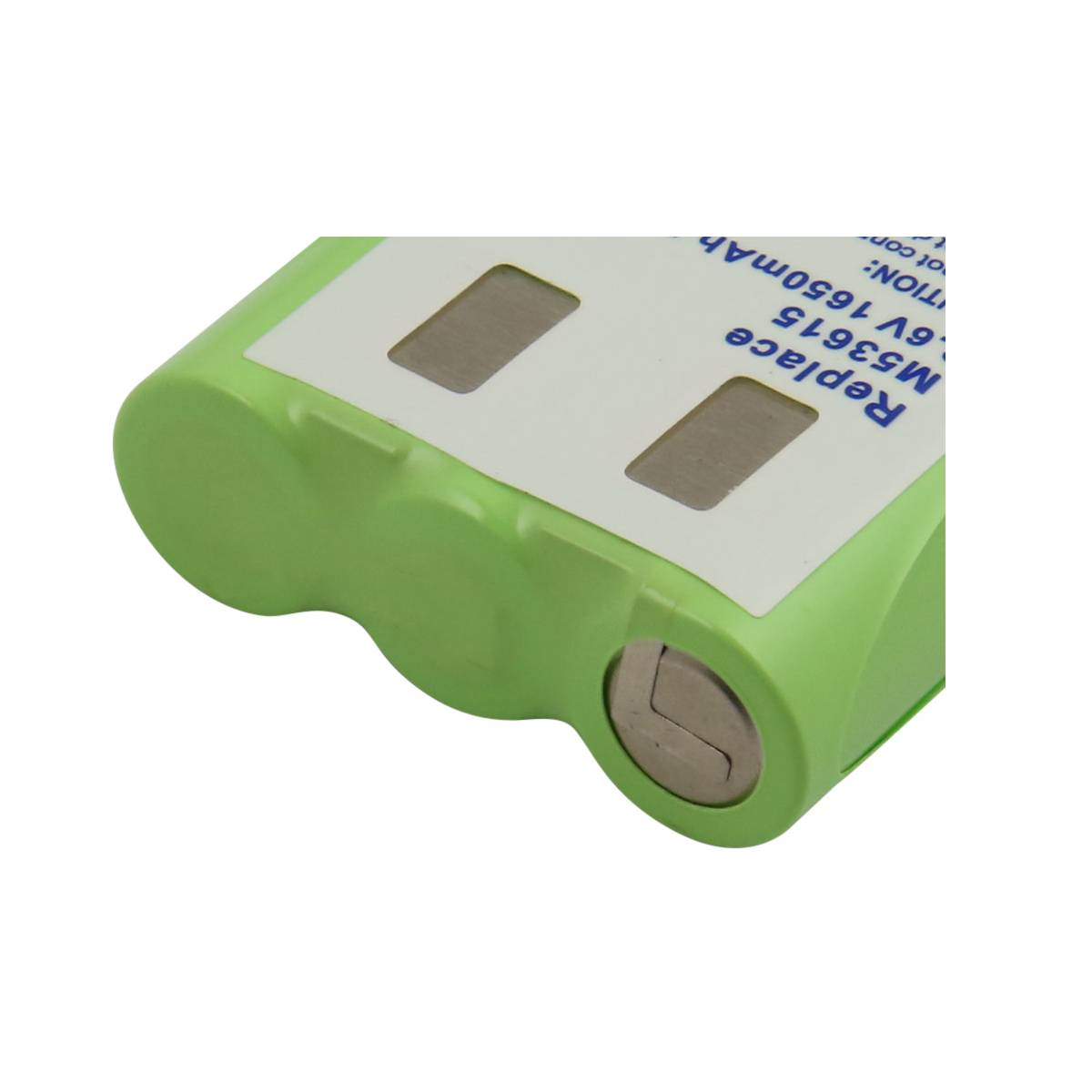 Pacco batteria verde etichettato M53615, 6V 1650mAh.