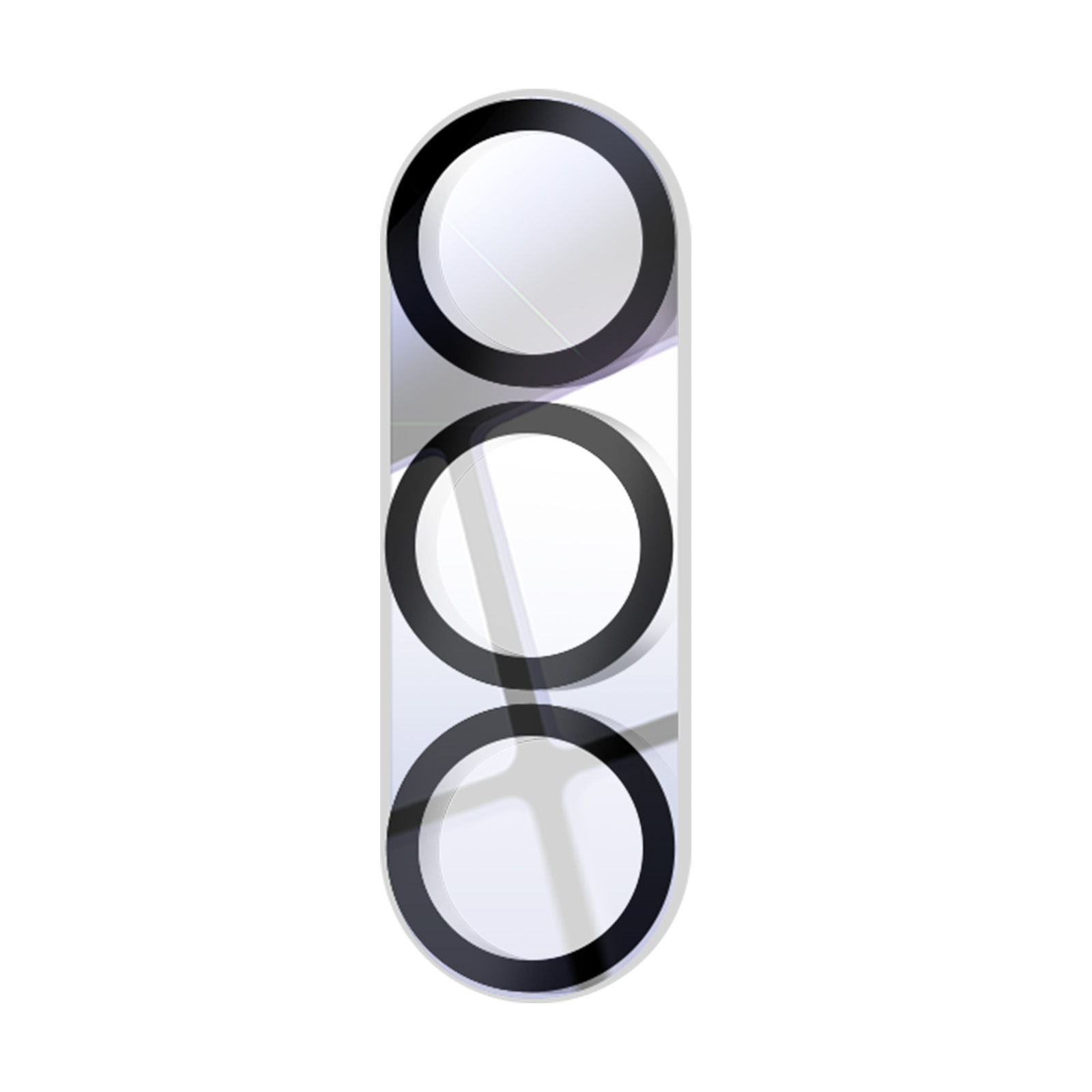 Tres anillos negros se superponen verticalmente sobre fondo blanco.