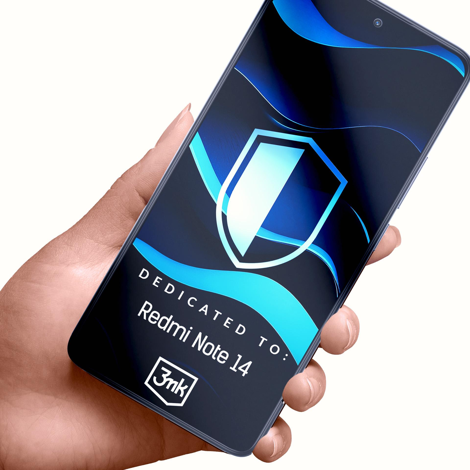 Un telefono che mostra un logo a scudo blu e testo.