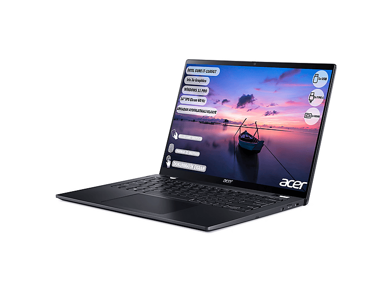 ACER NX.VTPEY.003 Travelmate Spin P6 Dokunmatik Ekran 2'si 1 Arada