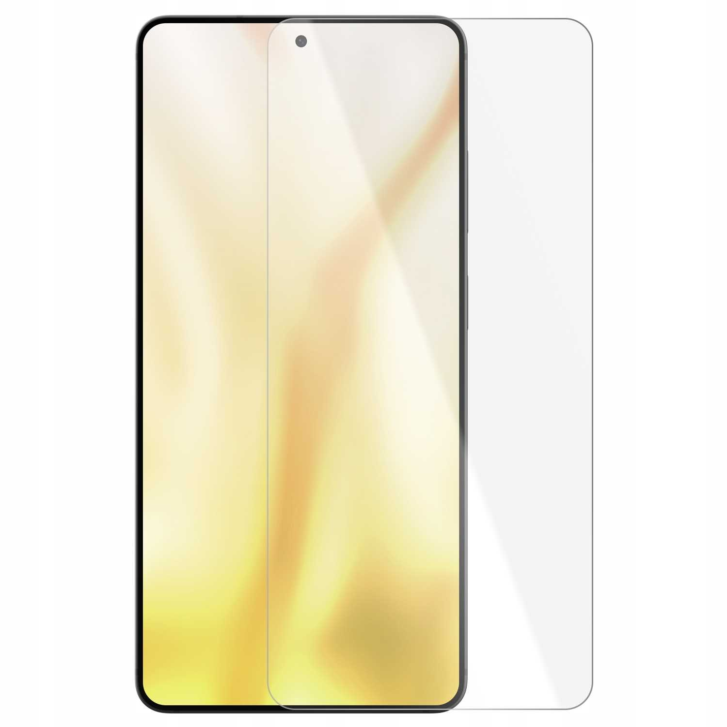 Szkło ochronne na ekran smartfona leży obok.