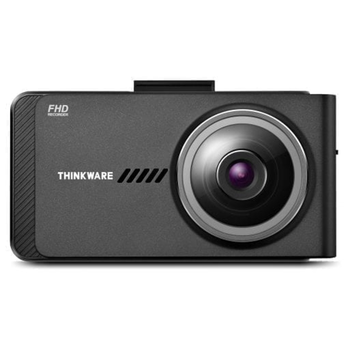 Schwarzer Dashcam-Rekorder von Thinkware mit FHD-Aufnahme.