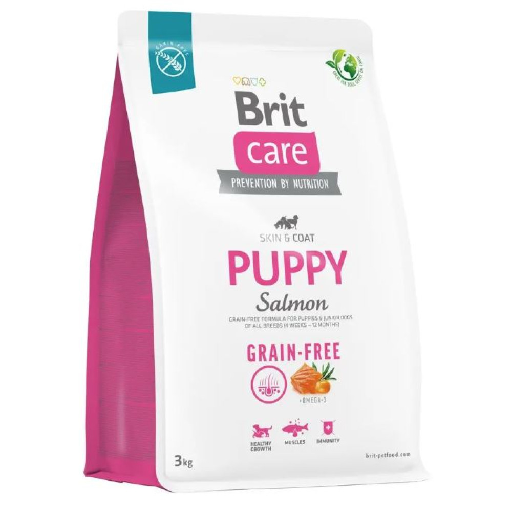 Torba Brit Care Puppy Łosoś dla psa, 3kg, bezzbożowa, na skórę i sierść.
