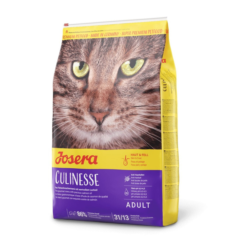 Bolsa de comida para gatos Josera CULINESSE con aceite de salmón.