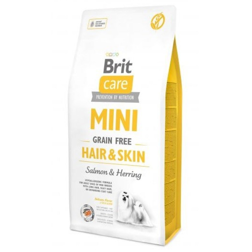 Worek karmy dla psów Brit Care Mini Grain Free Hair & Skin, Łosoś.