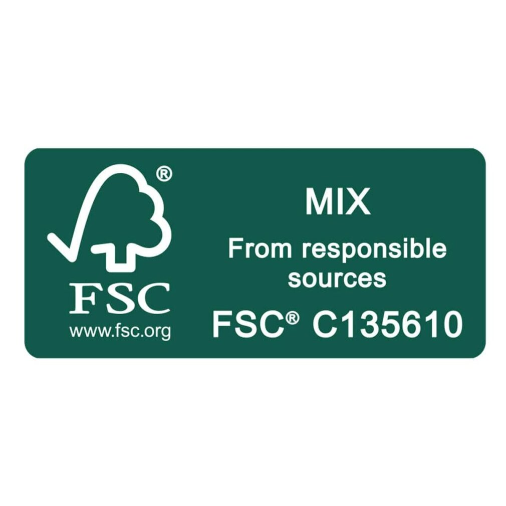 Logo FSC MIX con icono de árbol, www.fsc.org, FSC® C135610