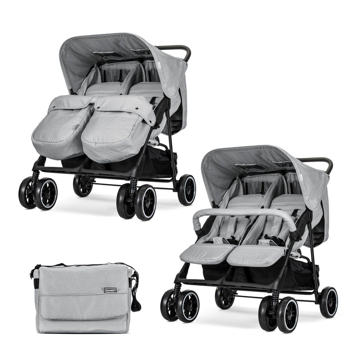 LORELLI TWIN Kinderwagen grau gemustert | MediaMarkt