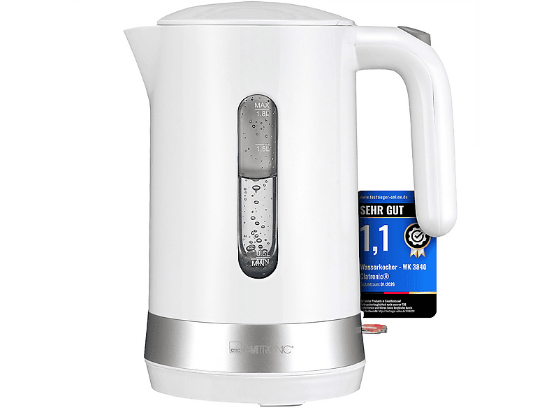 CLATRONIC WK 3840 Wasserkocher, Weiß