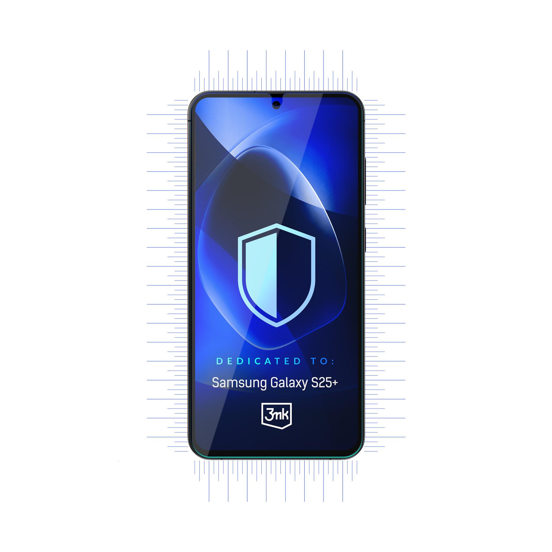 Smartfon wyświetlający ikonę tarczy i tekst.