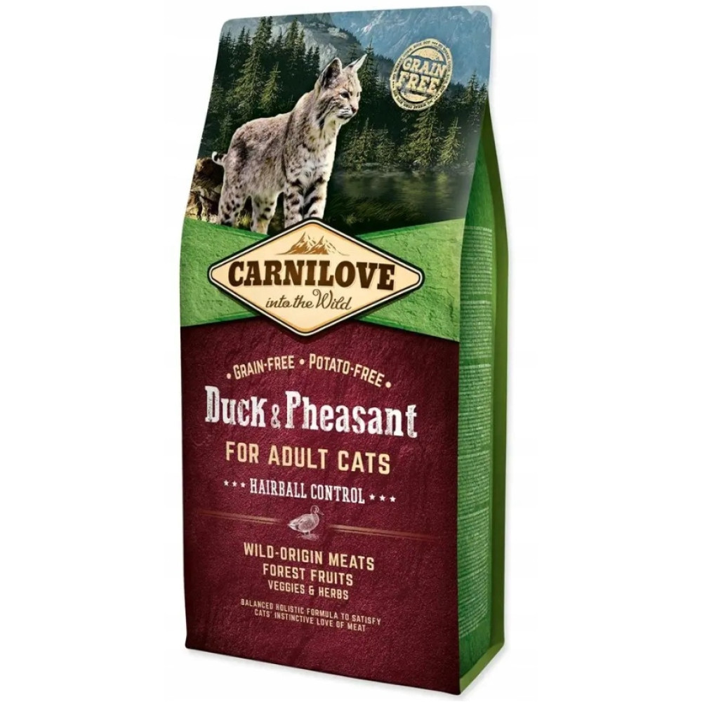 Opakowanie karmy dla kotów Carnilove: Kaczka i Bażant, bezzbożowa, dla dorosłych kotów.