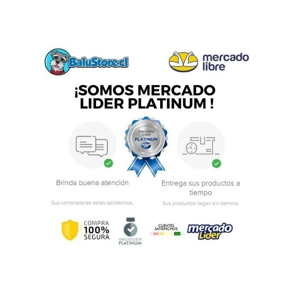 Jesteśmy Mercado Líder Platinum. Dobra obsługa, terminowa dostawa, bezpieczny zakup.