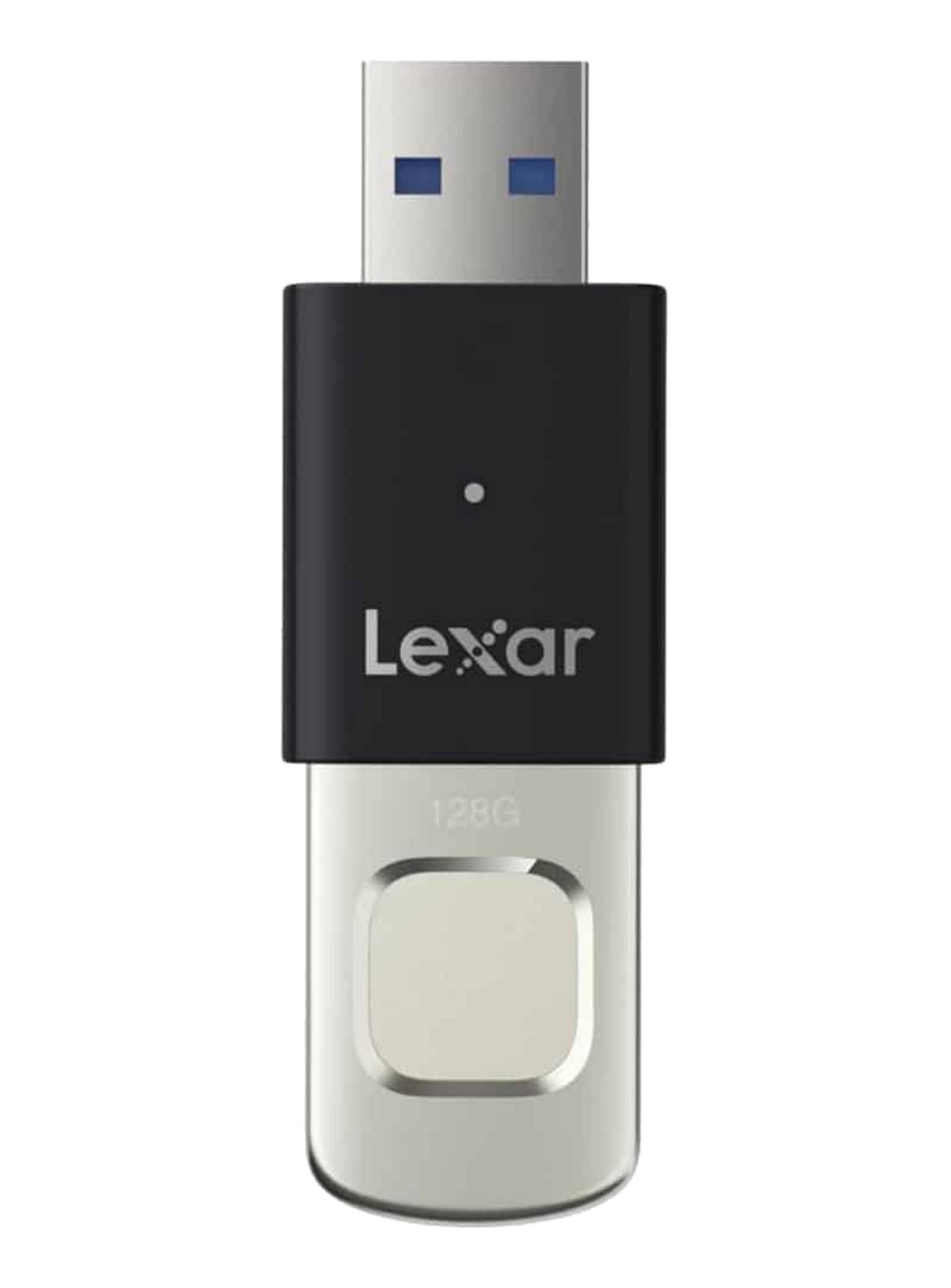 Lexar USB-Stick 128GB, silber und schwarz.