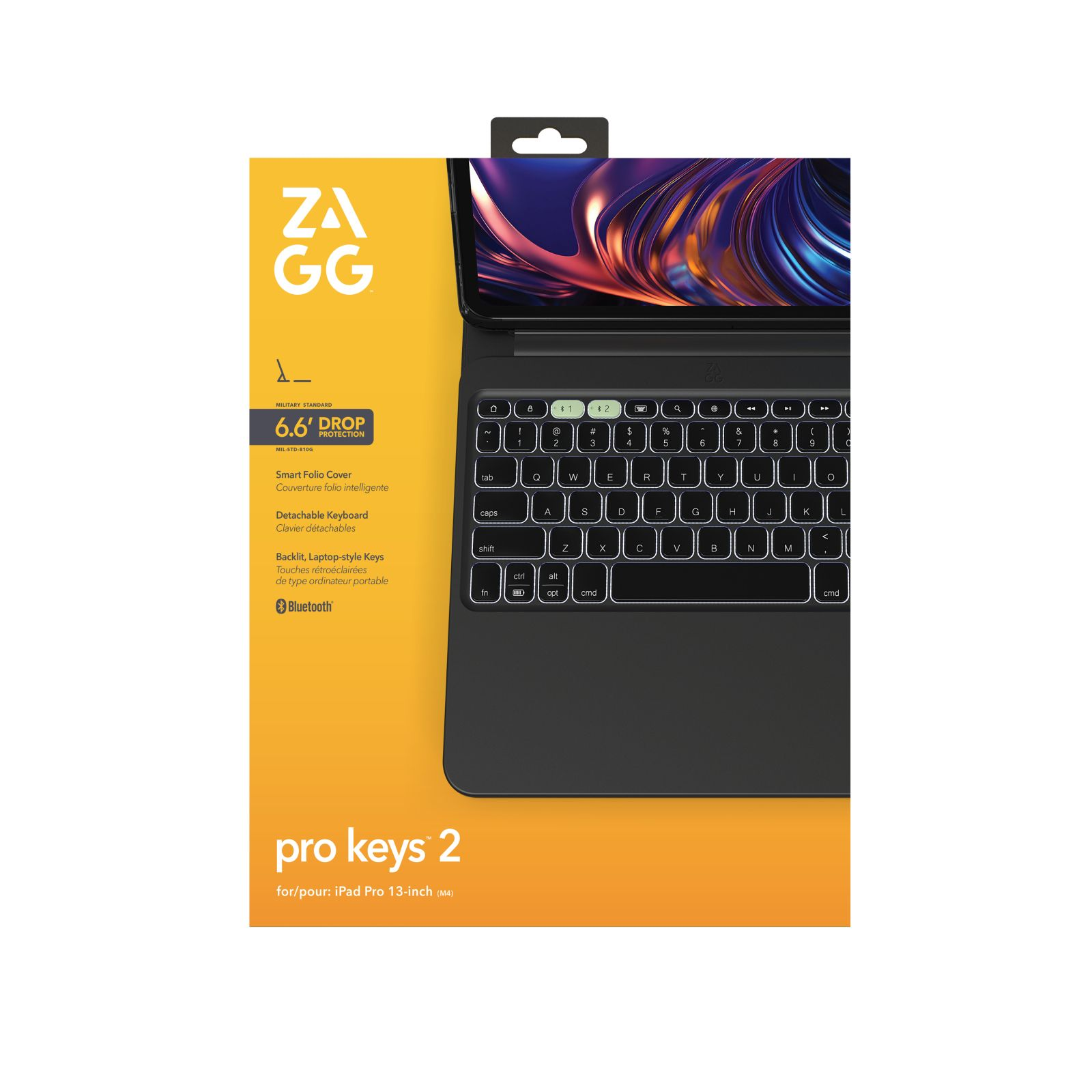 ZAGG Pro Keys 2 Hülle mit Tastatur für iPad Pro 13 Zoll (M4).