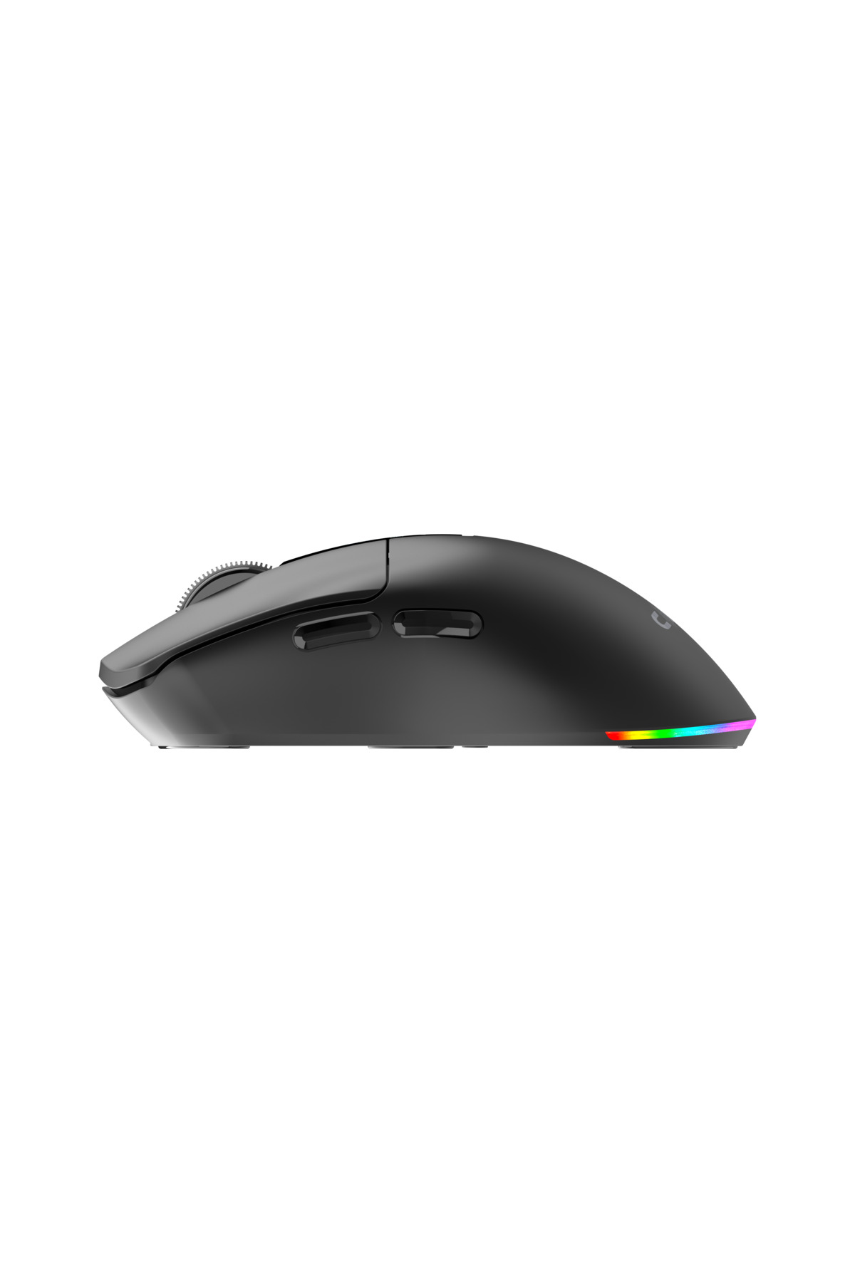 Arkada RGB aydınlatmalı siyah oyuncu faresi.