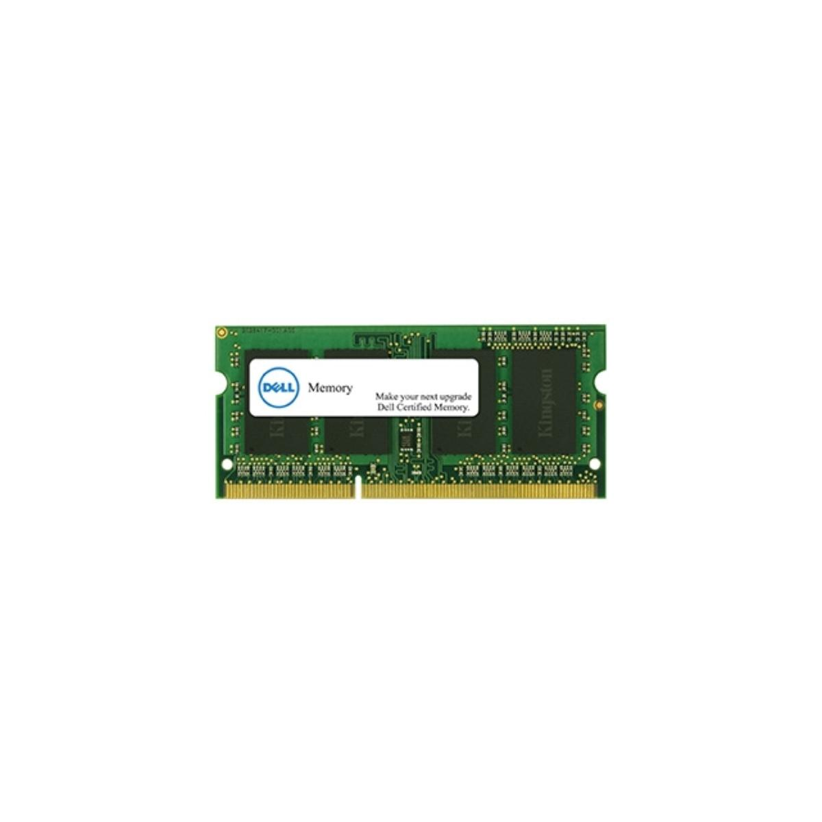 Un modulo di memoria Dell verde con chip e etichettatura Kingston.