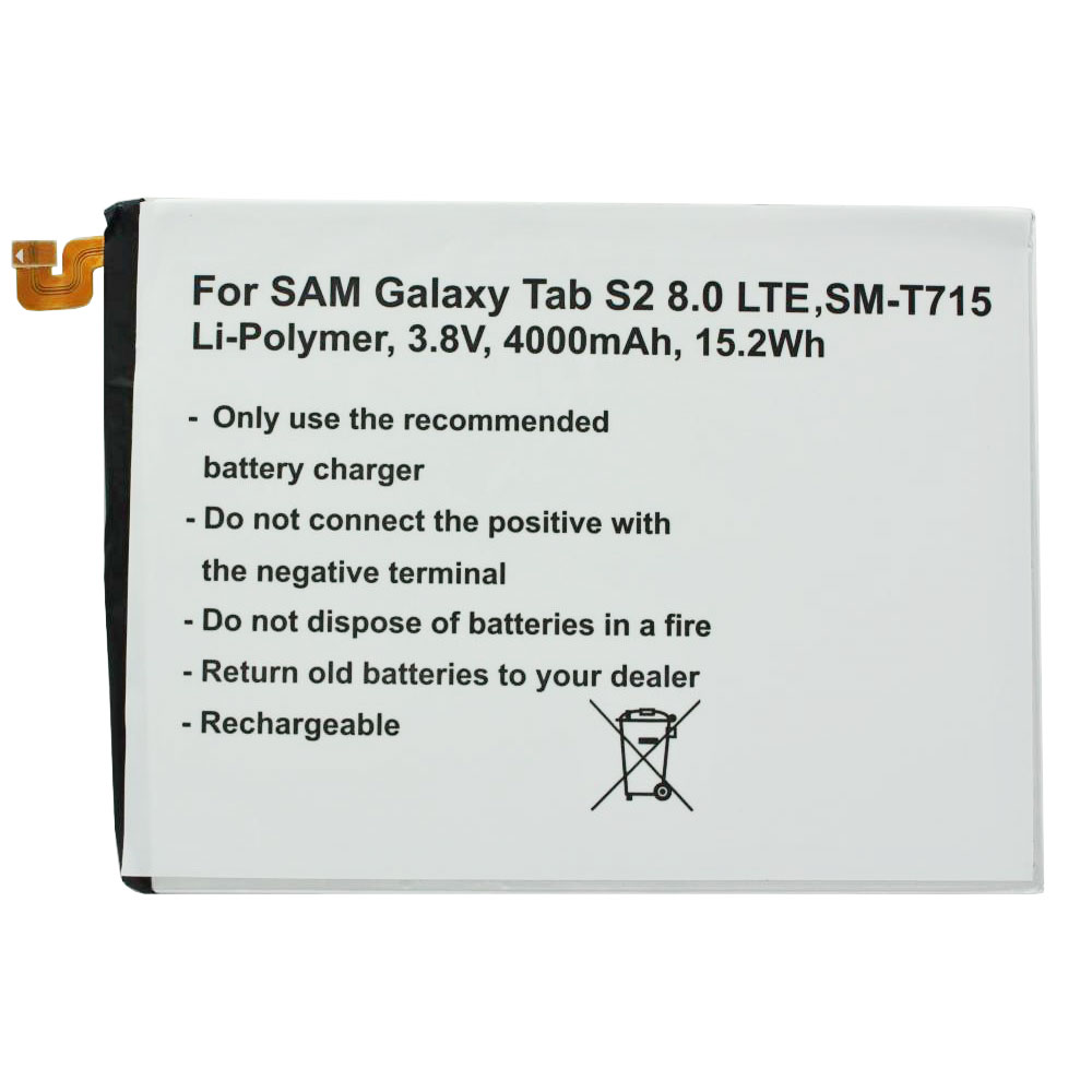 Akku für Samsung Galaxy Tab S2 8.0 LTE, 3.8V, 4000mAh.