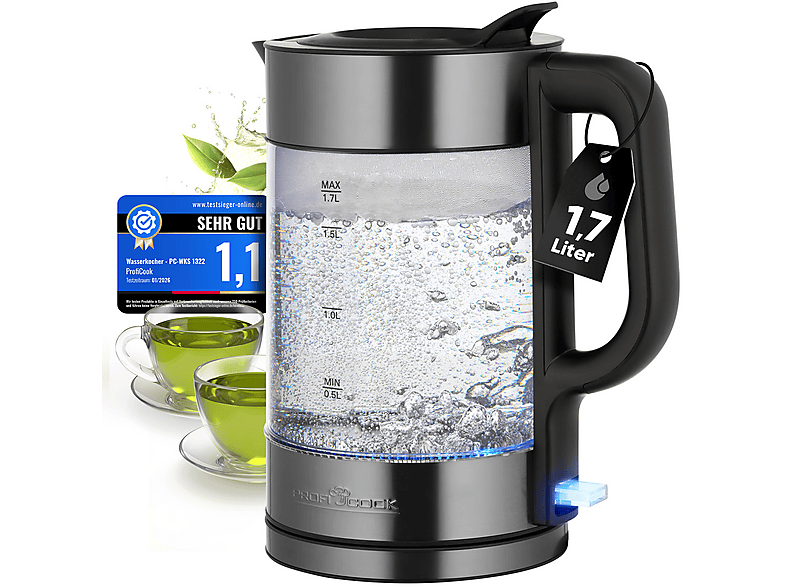 PROFICOOK PC-WKS 1322 G Wasserkocher, Grau