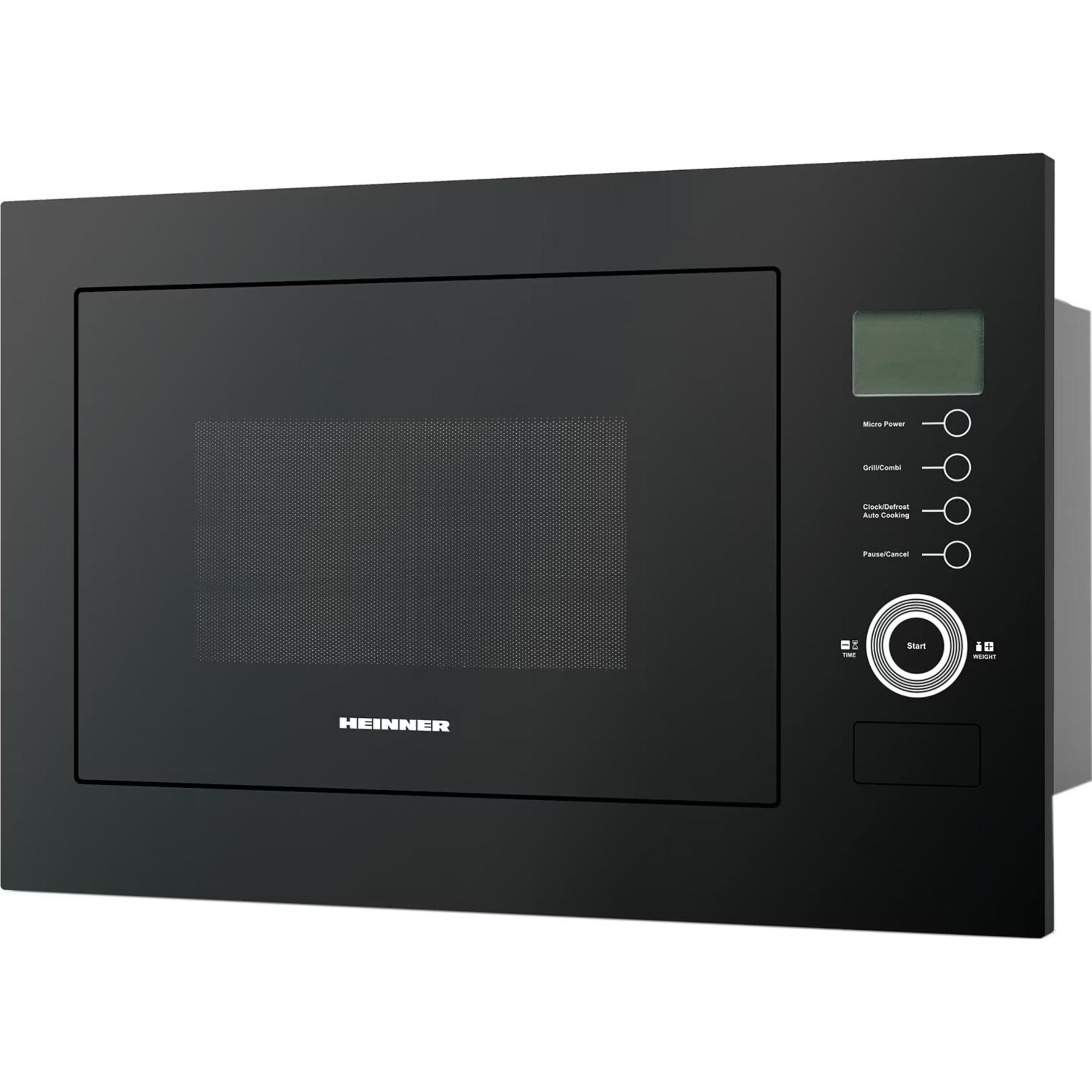 Zwarte magnetron met bedieningspaneel en digitaal display.
