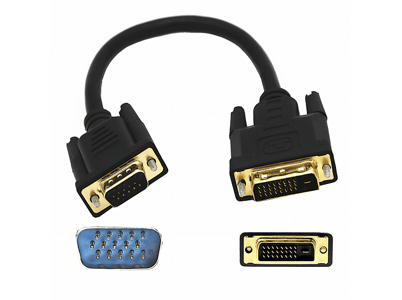 BOLWINS O33 DVI 25cm VGA Kabel, Schwarz | MediaMarkt