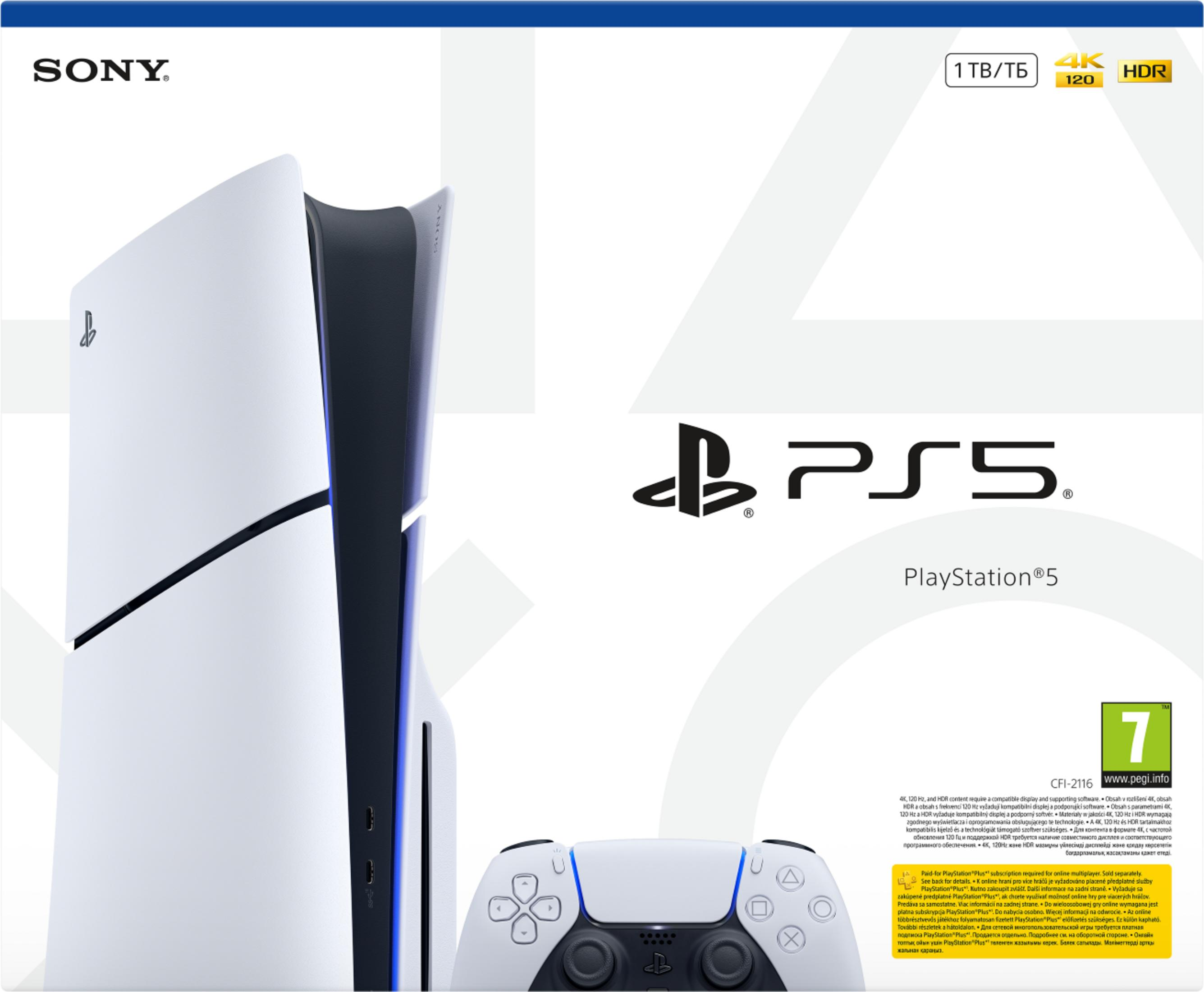 Konsola Sony PlayStation 5 z kontrolerem. 4K, 120Hz, HDR.