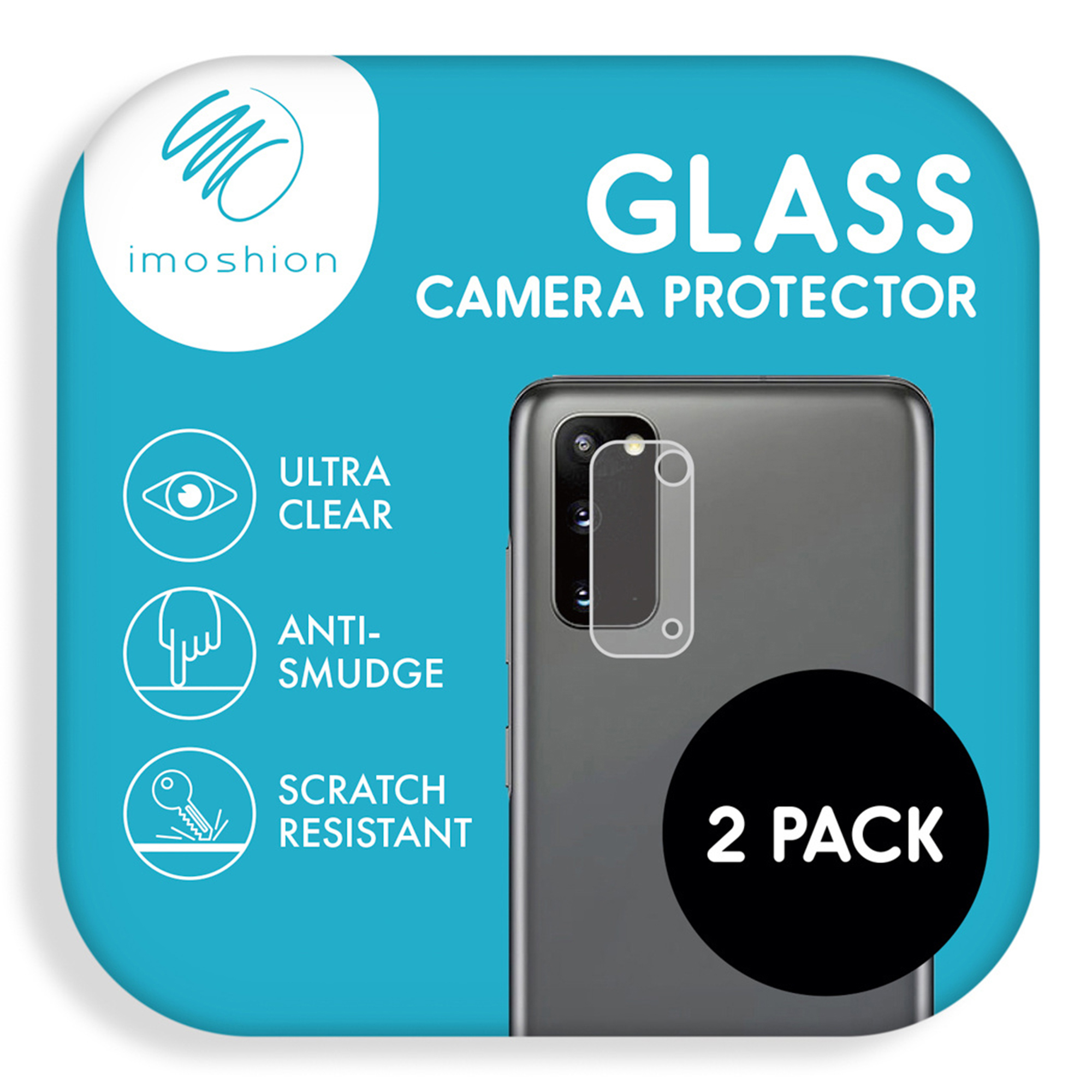 Protecteur de caméra en verre Imoshion, lot de 2. Ultra clair, anti-traces.