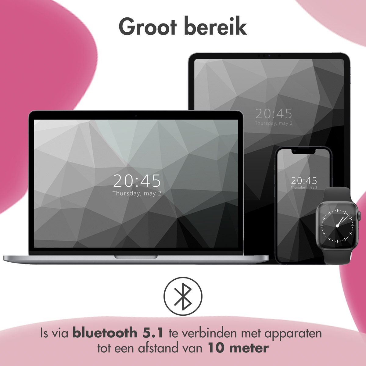 Laptop, tablet, smartphone e smartwatch mostrano la stessa ora.