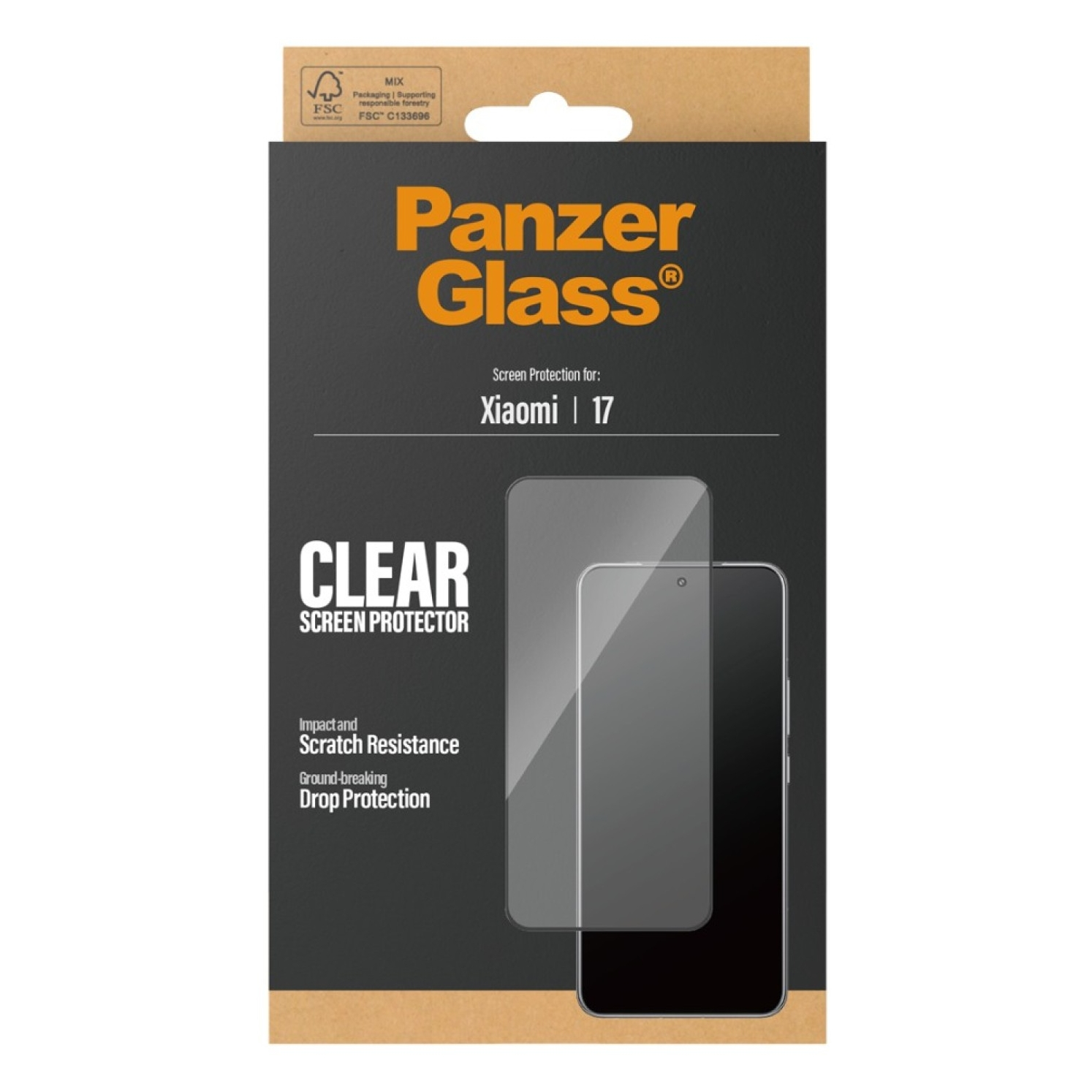 Panzer Glass schermprotector verpakking voor Xiaomi 17.