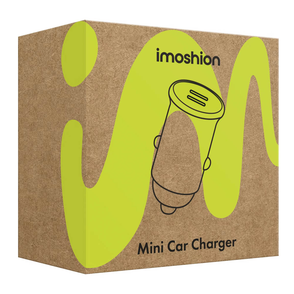 Brown cardboard box with 'imoshi