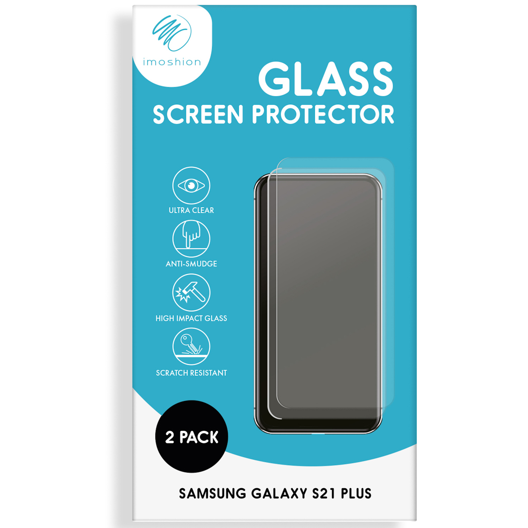 Imoshion glazen screenprotector voor Samsung Galaxy S21 Plus, 2-pack.