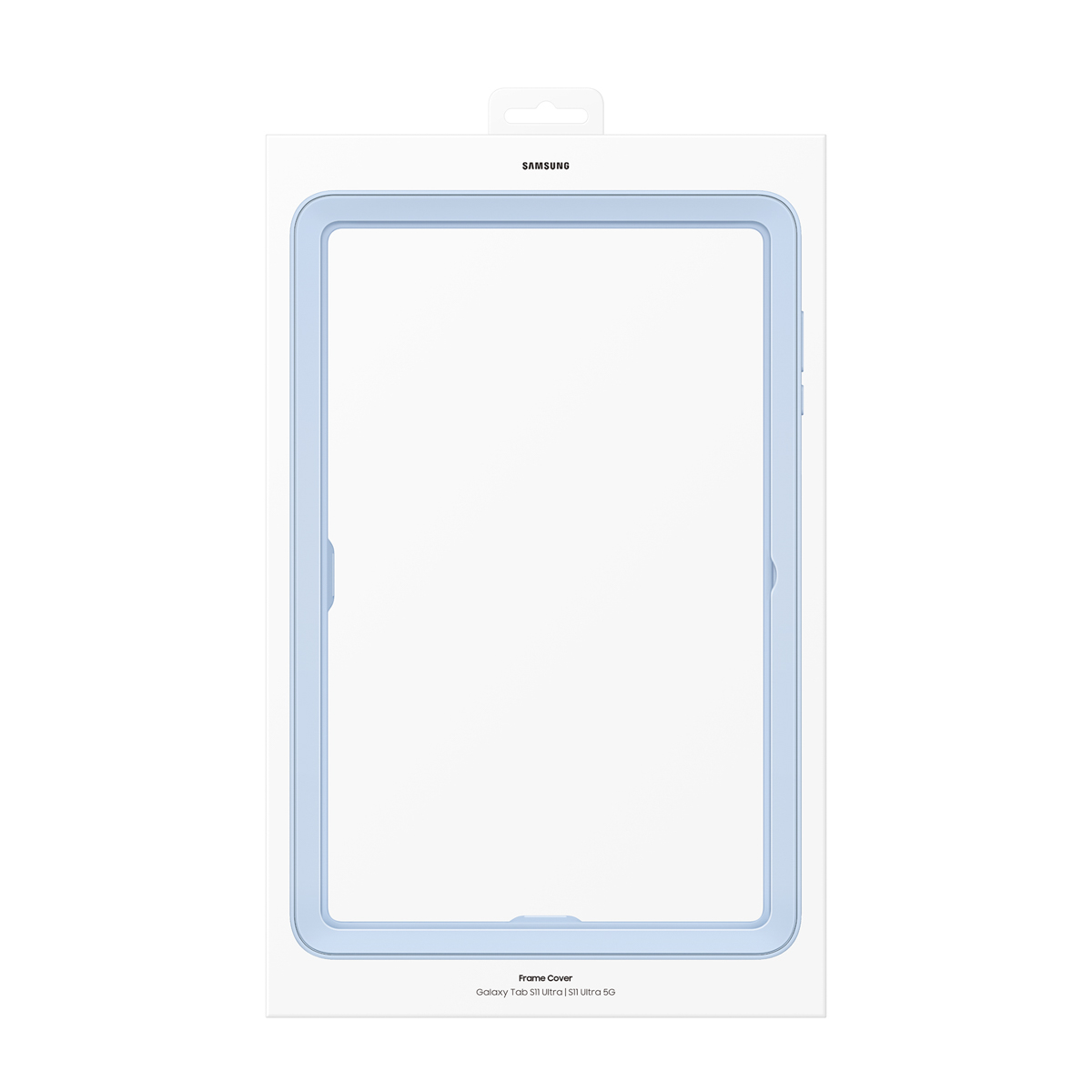 Confezione azzurra per cover Samsung Galaxy Tab S9/S9 Ultra.