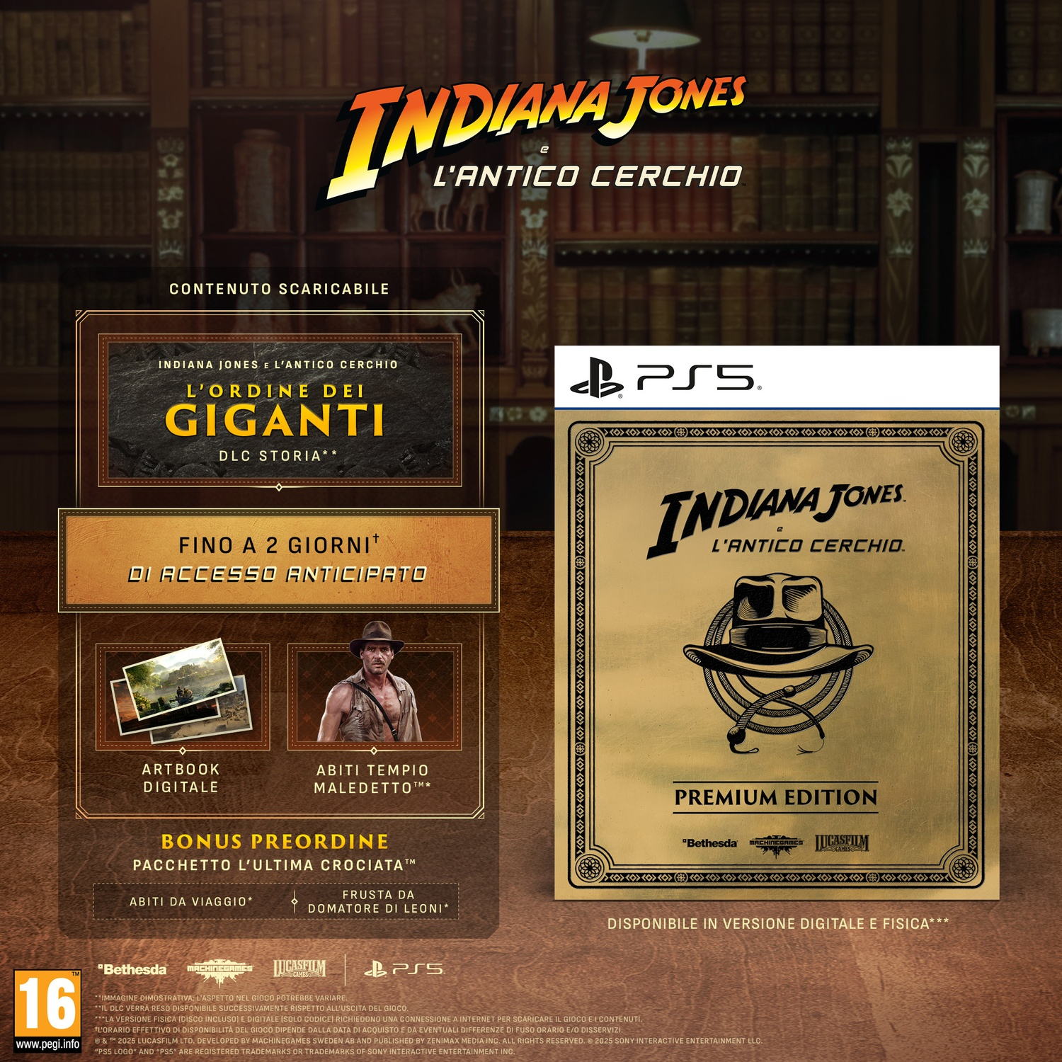 Indiana Jones & L'Antico Cerchio Edycja Premium PS5 z bonusami.