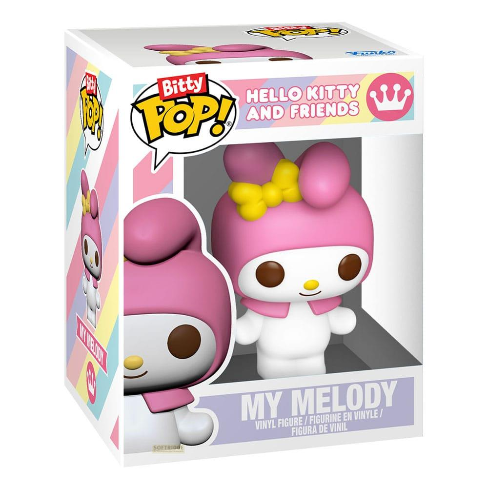 Figura in vinile Funko Pop di My Melody in una scatola con fronte colorato.