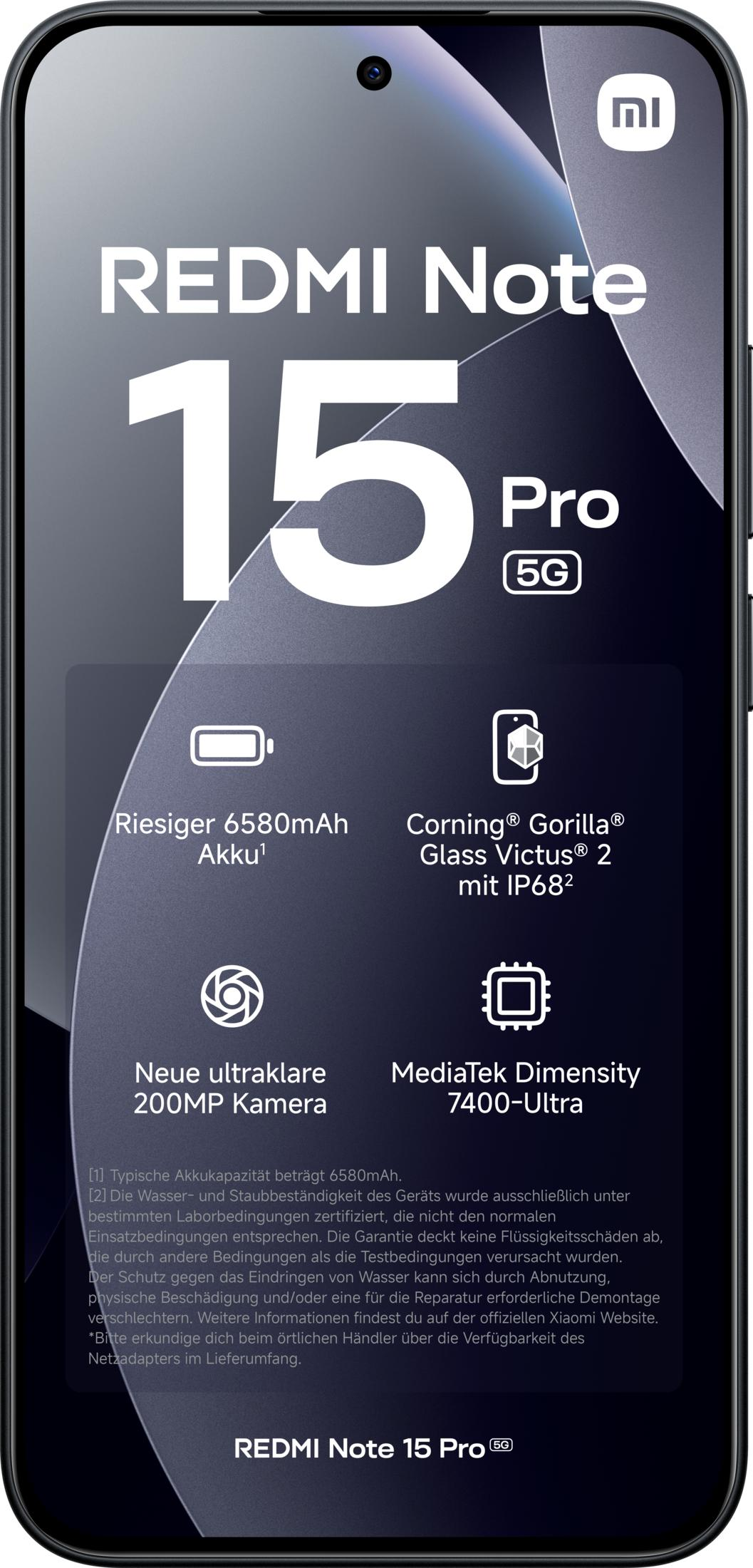 Redmi Note 15 Pro z baterią 6580mAh, aparatem 200MP i oceną IP68.