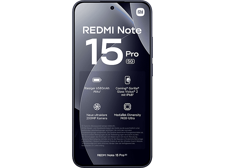 XIAOMI REDMI NOTE 15 PRO 5G 8/512GB BLACK 512 GB Black Dual SIM
