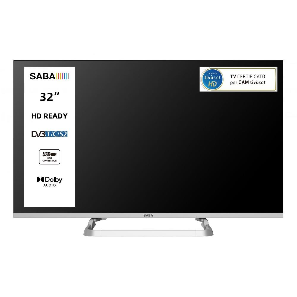 Un TV SABA HD Ready da 32 pollici con DVB-T/C/S2, USB e audio Dolby.