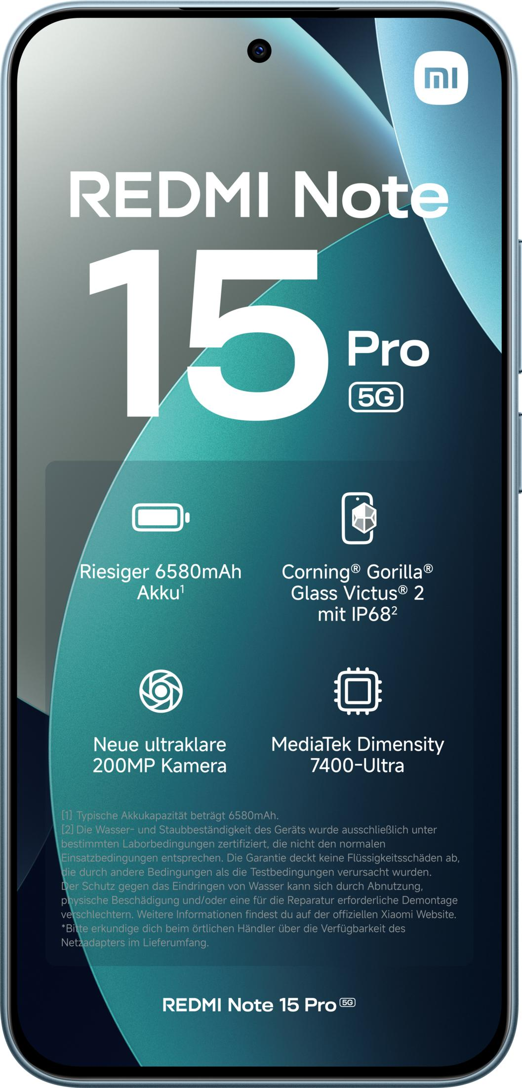 Redmi Note 15 Pro 5G: Bateria 6580mAh, aparat 200MP, Gorilla Glass.