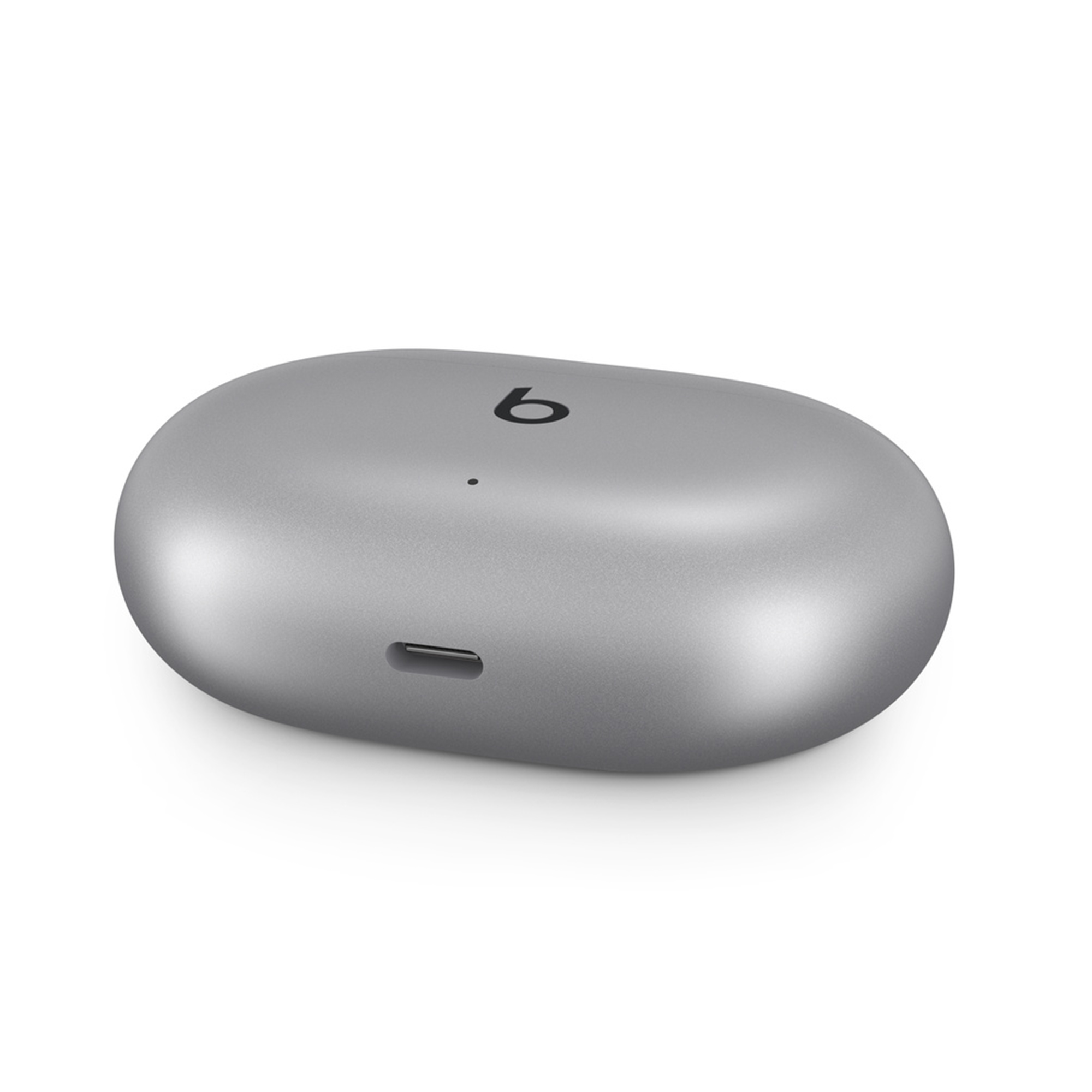 Szara obudowa ładująca z logo Beats i portem USB-C.