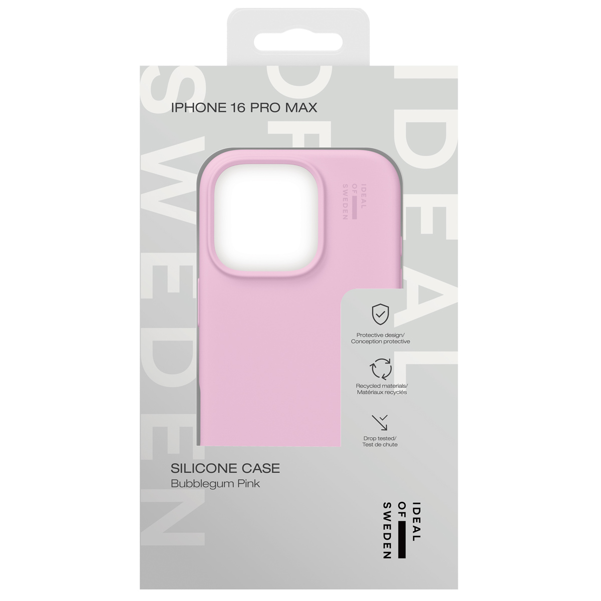 Eine rosa Handyhülle für das iPhone 16 Pro Max von Ideal of Sweden.