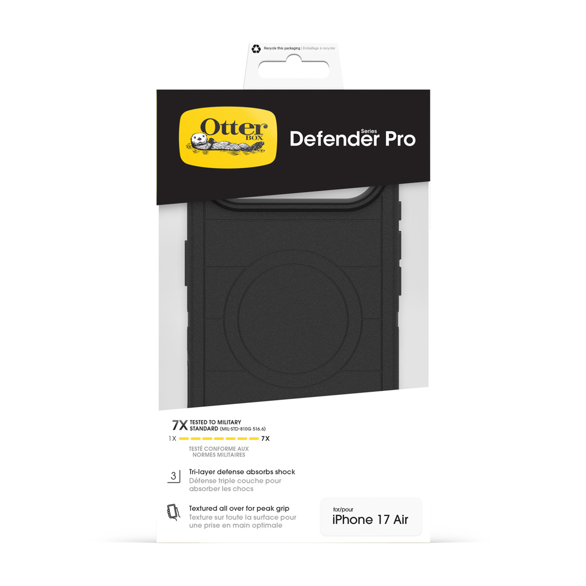 OtterBox Defender Pro hoesje voor iPhone 17 Air, militair getest, schokabsorberend.