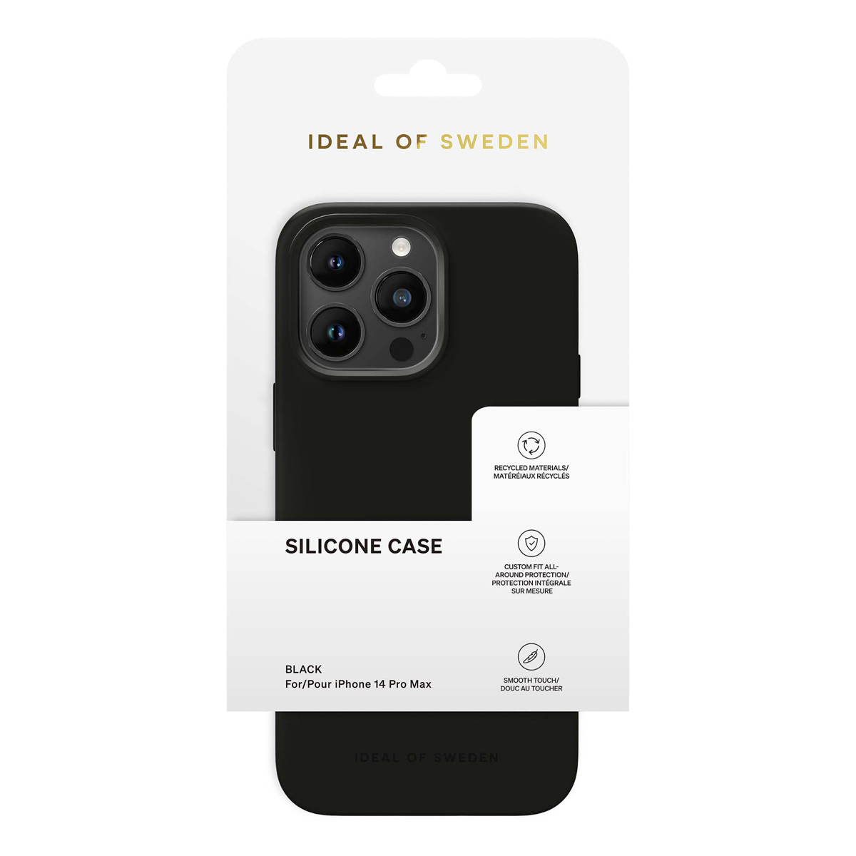 Czarne etui silikonowe do iPhone 14 Pro Max marki Ideal of Sweden.