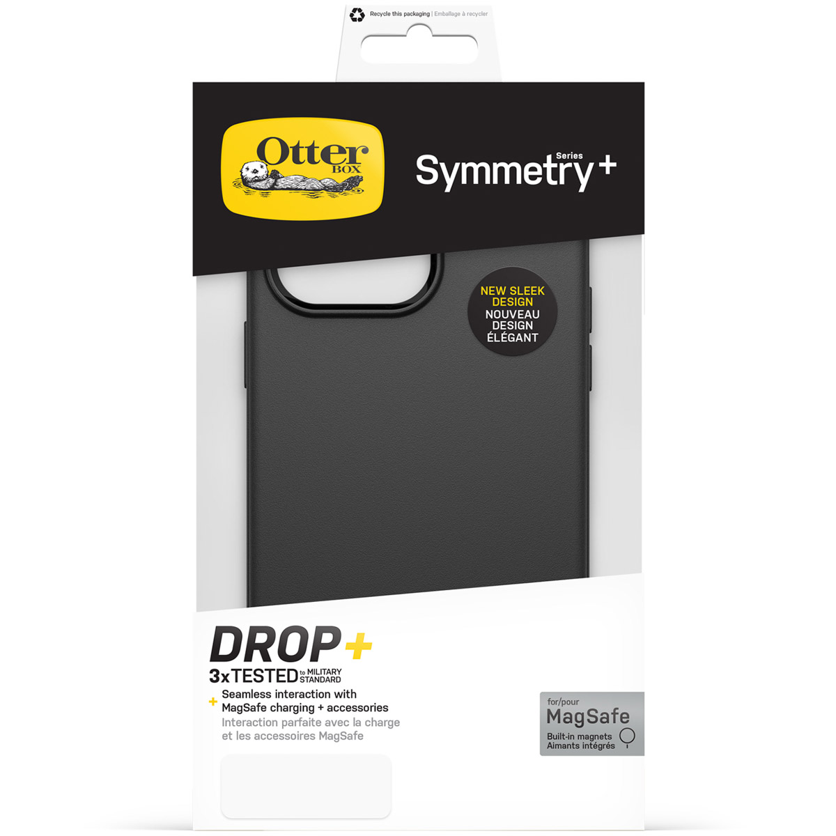 OtterBox Symmetry+ hoesje voor MagSafe met 'Drop+' bescherming en strak design.