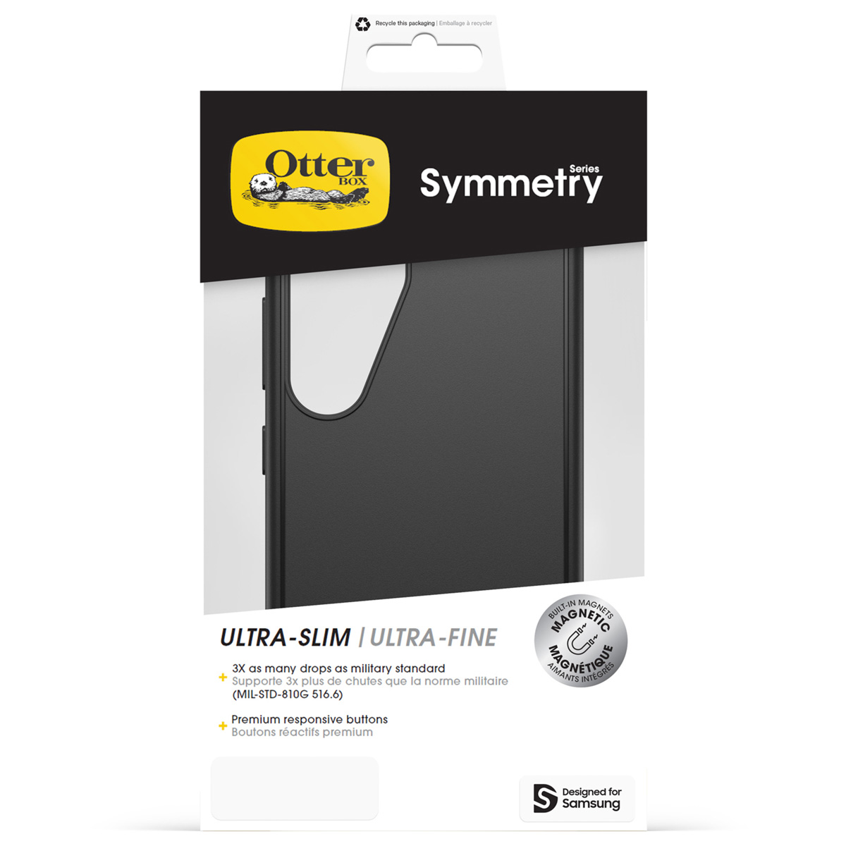 OtterBox Symmetry hoesje voor Samsung, ultradun, magnetisch.