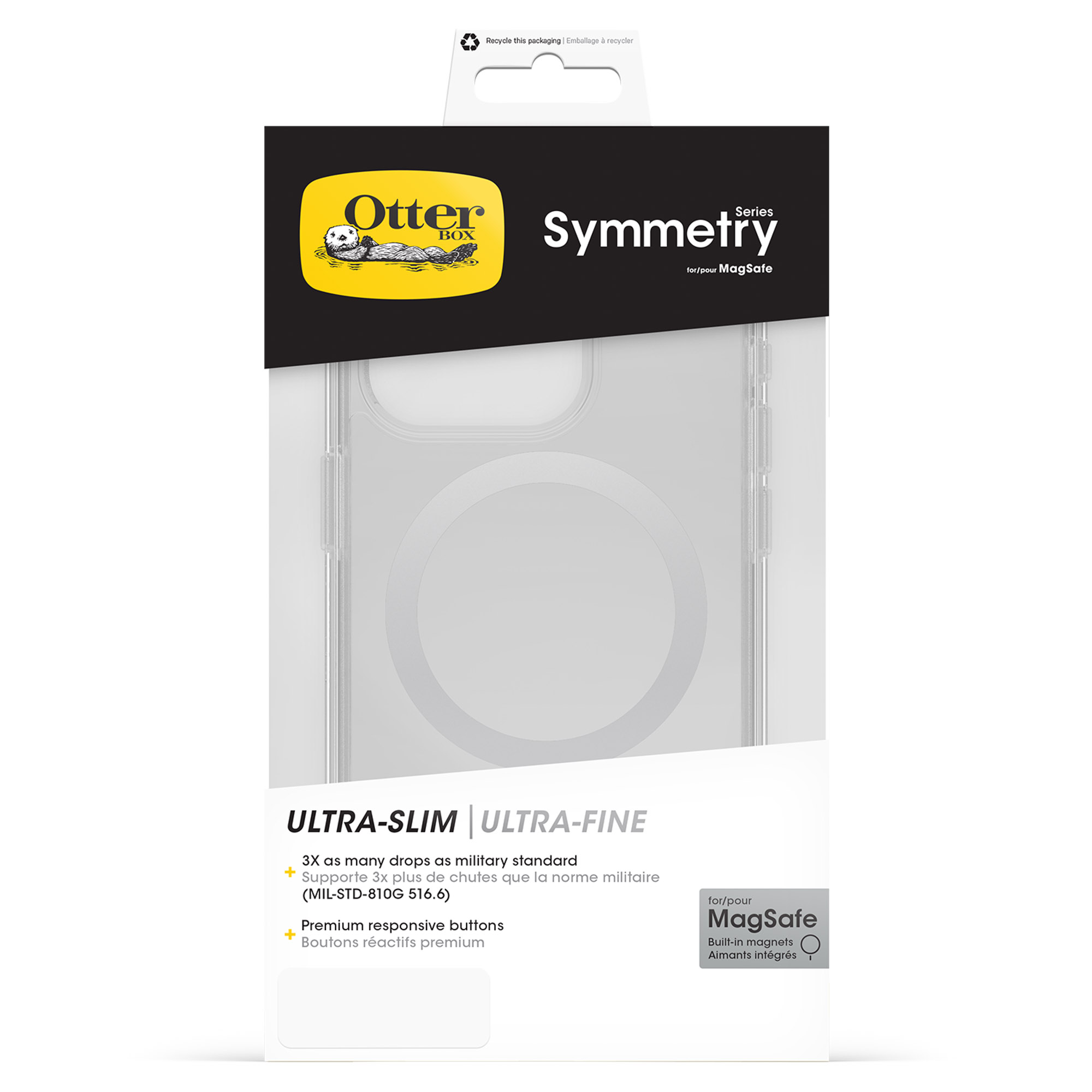 Verpakking Otterbox Symmetry iPhone hoesje met MagSafe.